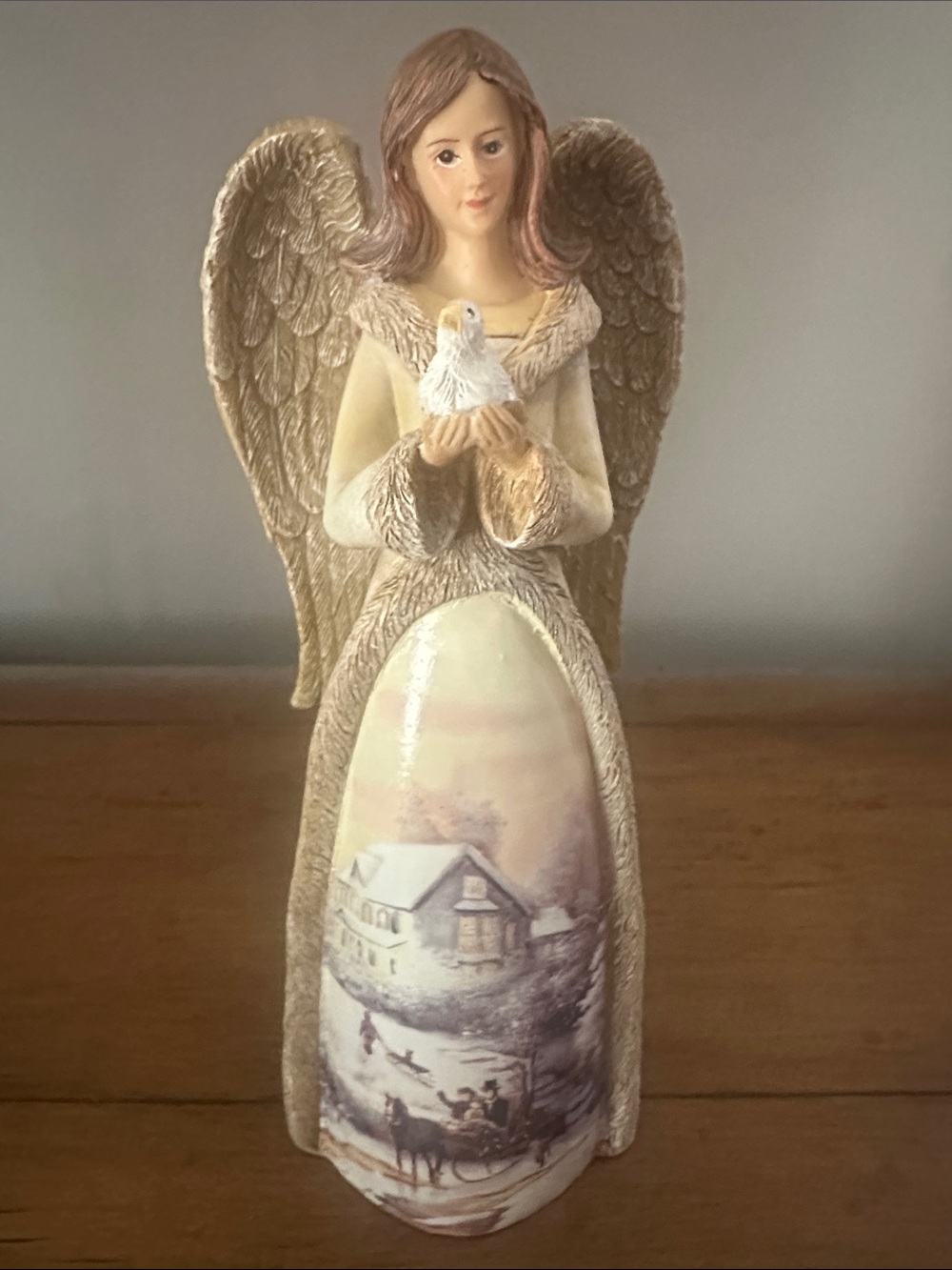 Thomas Kinkade “Home for the Holidays” Winter Angel Figurine